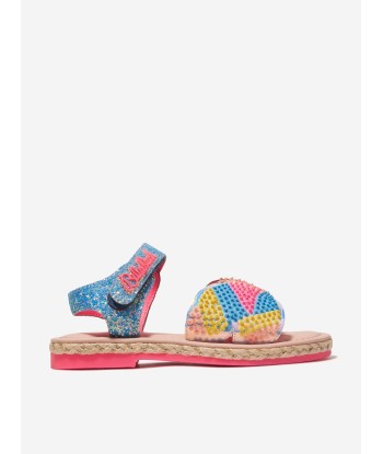 Billieblush Girls Sequin And Pearl Butterfly Sandals in Blue de technologie