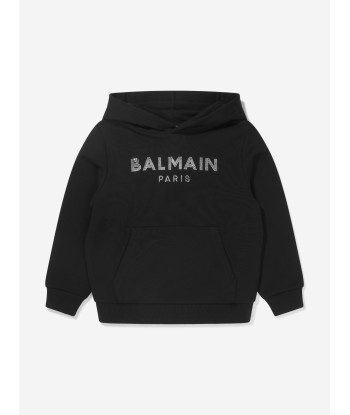 Balmain Girls Logo Print Hoodie hantent personnes