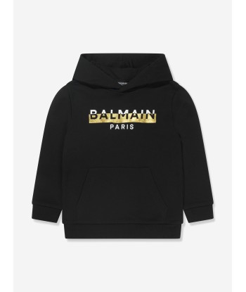 Balmain Kids Logo Print Hoodie est présent 