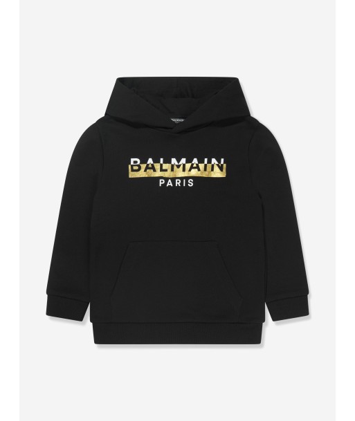 Balmain Kids Logo Print Hoodie est présent 