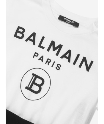 Balmain Girls Logo Print Dress JUSQU'A -70%! 