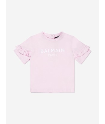 Balmain Baby Girls Logo Print T-Shirt pas cher chine