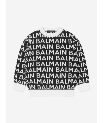 Balmain Kids Wool Logo Jumper france