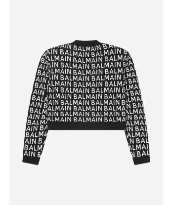 Balmain Girls Knitted Logo Jacket commande en ligne