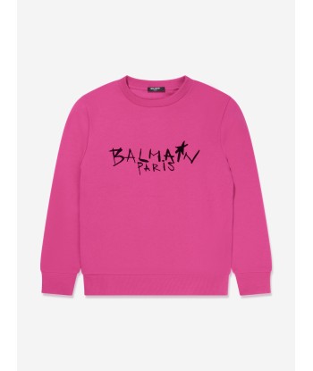 Balmain Girls Logo Print Sweatshirt Amélioration de cerveau avec