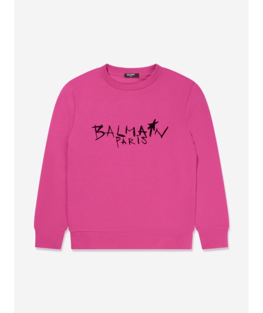 Balmain Girls Logo Print Sweatshirt Amélioration de cerveau avec