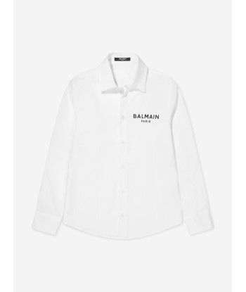 Balmain Boys Long Sleeve Logo Shirt de technologie