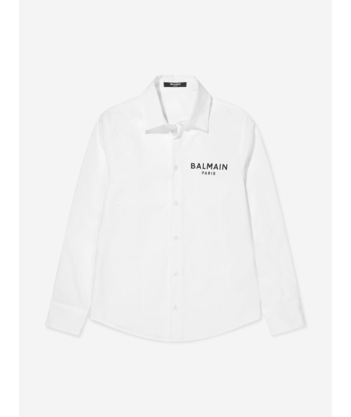 Balmain Boys Long Sleeve Logo Shirt de technologie