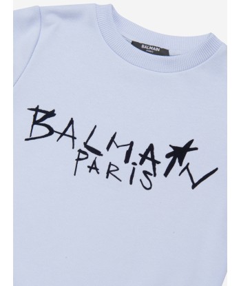 Balmain Boys Logo Print Sweatshirt en linge