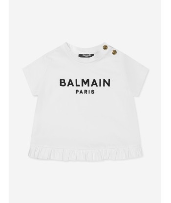 Balmain Baby Girls Logo Frilled T-Shirt l'évolution des habitudes 