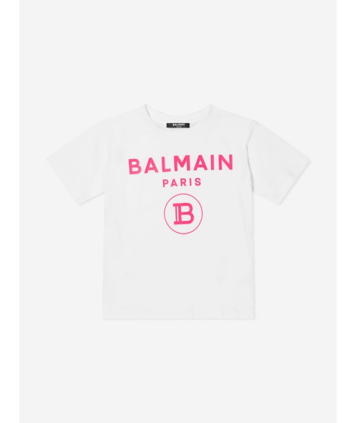 Balmain Girls Logo Print T-Shirt les ligaments