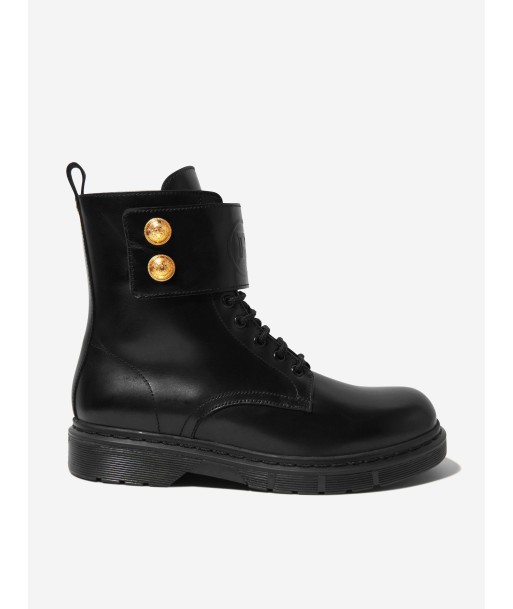 Balmain Kids Leather Branded Boots online