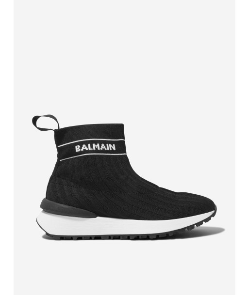 Balmain Kids Logo Sock Trainers le concept de la Pate a emporter 