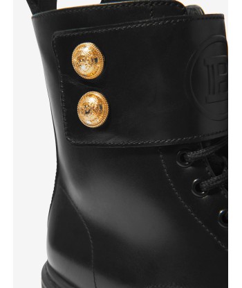 Balmain Kids Leather Branded Boots online