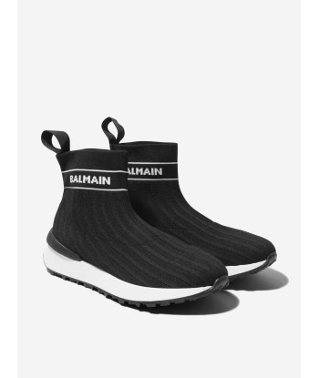 Balmain Kids Logo Sock Trainers le concept de la Pate a emporter 