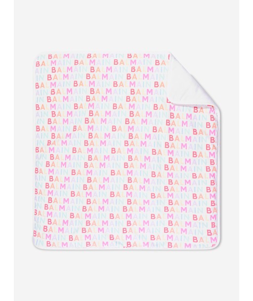 Balmain Baby Logo Print Blanket in Multicolour l'achat 