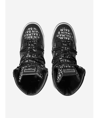 Balmain Kids Logo Print High Top Trainers JUSQU'A -70%! 