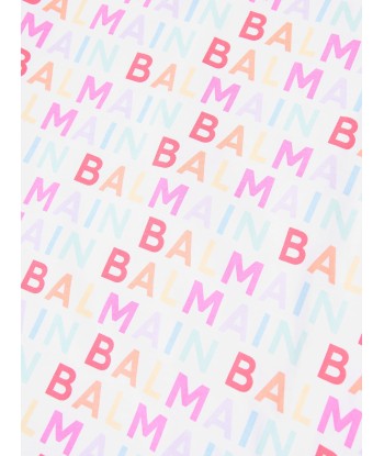 Balmain Baby Logo Print Blanket in Multicolour l'achat 