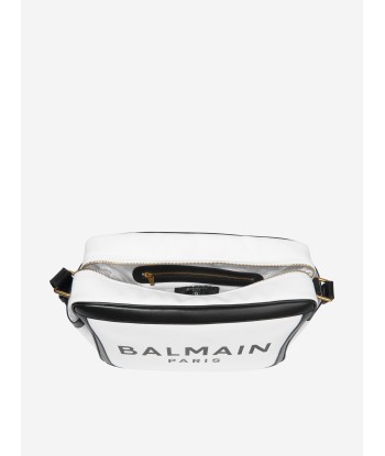 Balmain Baby Logo Changing Bag in White en linge