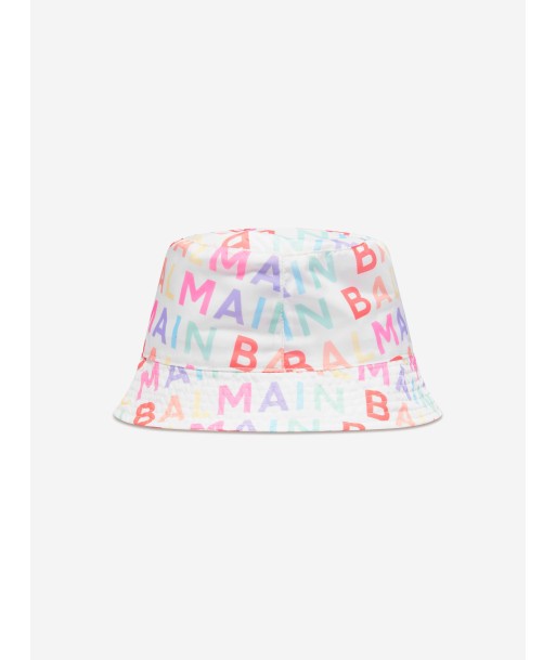 Balmain Kids Logo Bucket Hat in Multicolour Venez découvrir notre 