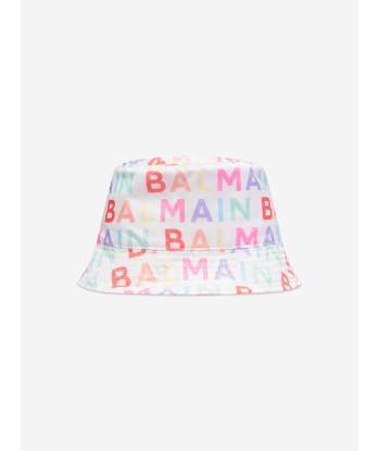 Balmain Kids Logo Bucket Hat in Multicolour Venez découvrir notre 