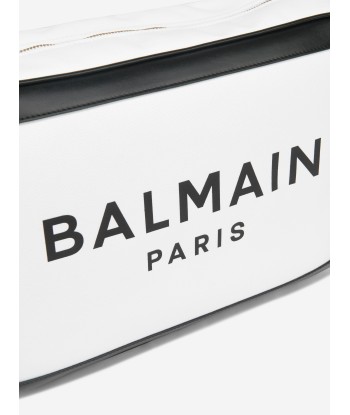 Balmain Baby Logo Changing Bag in White en linge