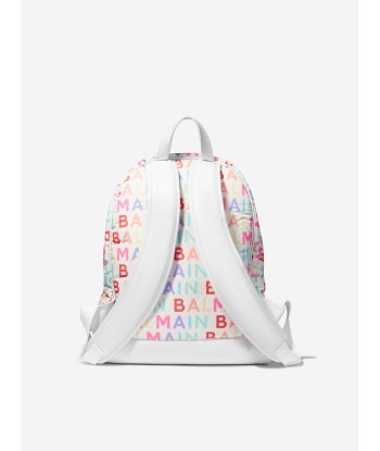 Balmain Kids Logo Print Backpack in Multicolour pas chere