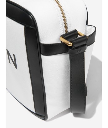 Balmain Baby Logo Changing Bag in White en linge