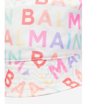 Balmain Kids Logo Bucket Hat in Multicolour Venez découvrir notre 