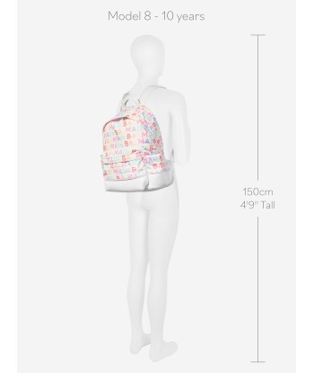 Balmain Kids Logo Print Backpack in Multicolour pas chere