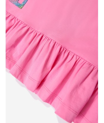 Balmain Girls Logo Jersey Dress in Pink acheter en ligne