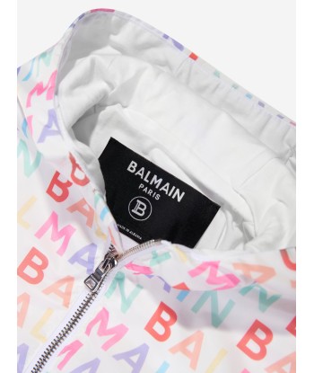 Balmain Kids Logo Print Jacket in Multicolour plus qu'un jeu 