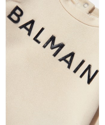 Balmain Baby Boys Logo Sweatshirt in Beige sélection de produits