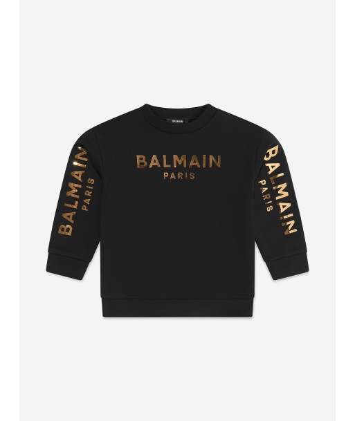 Balmain Boys Logo Sweatshirt in Black de technologie