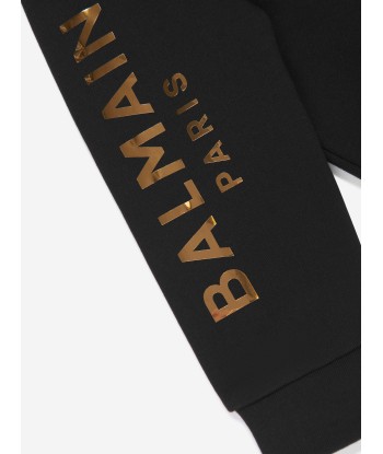 Balmain Boys Logo Sweatshirt in Black de technologie