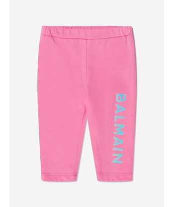 Balmain Baby Girls Logo Leggings in Pink votre