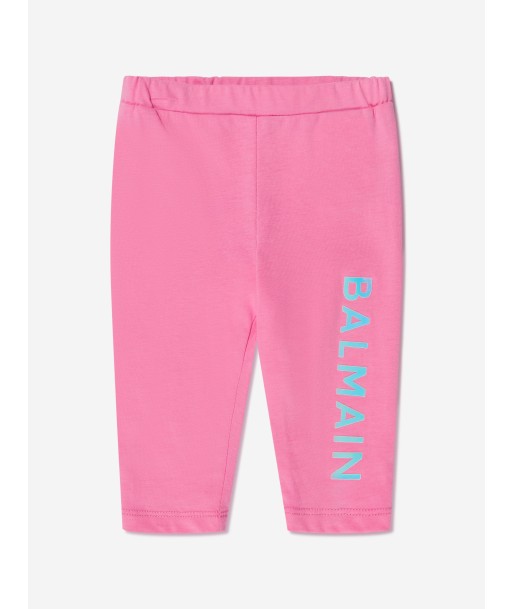 Balmain Baby Girls Logo Leggings in Pink votre