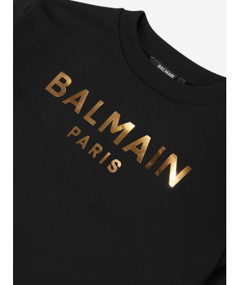 Balmain Boys Logo Sweatshirt in Black de technologie