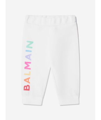 Balmain Baby Logo Joggers in White Jusqu'à 80% De Réduction