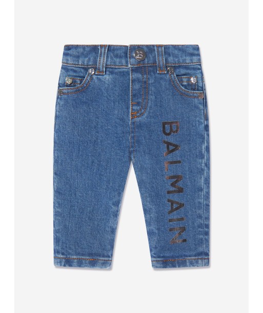 Balmain Baby Boys Logo Jeans in Blue livraison et retour toujours gratuits