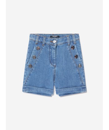 Balmain Girls Denim Shorts in Blue vente chaude votre 