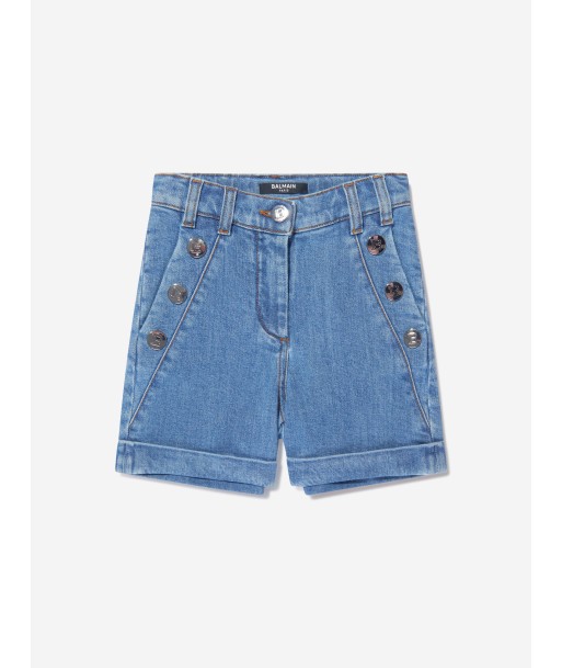 Balmain Girls Denim Shorts in Blue vente chaude votre 