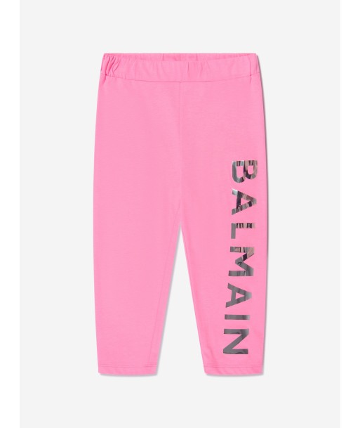 Balmain Girls Logo Print Leggings in Pink france