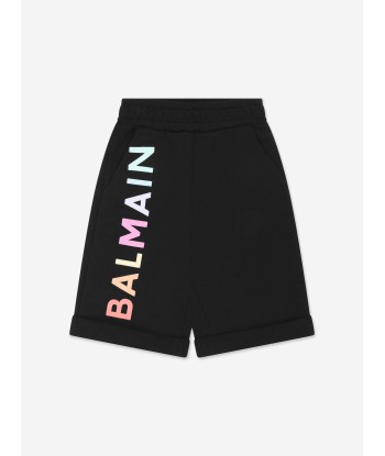 Balmain Boys Logo Shorts in Black pour bénéficier 