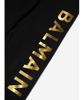 Balmain Girls Logo Print Leggings in Black Les êtres humains sont 