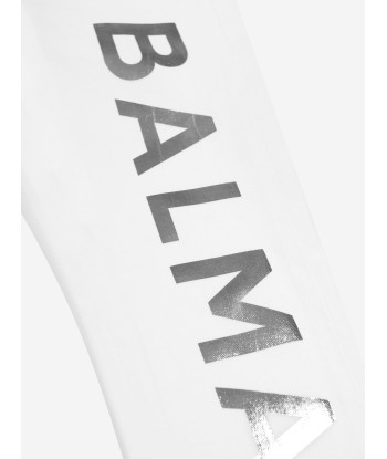 Balmain Boys Logo Jeans in White prix