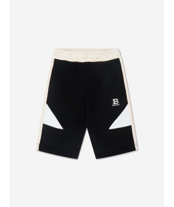 Balmain Boys Jersey Logo Shorts in Black Toutes les collections ici