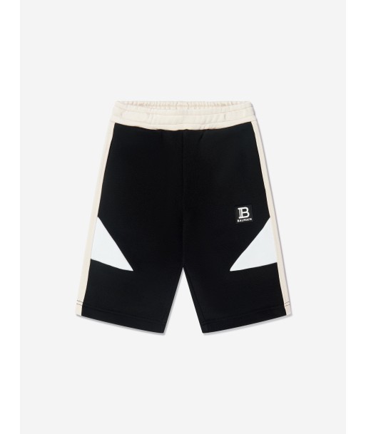 Balmain Boys Jersey Logo Shorts in Black Toutes les collections ici