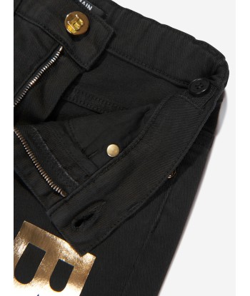 Balmain Boys Logo Jeans in Black Comment ça marche