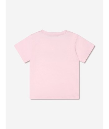 Balmain Baby Girls Logo Print T-Shirt in Pink Voir les baskets